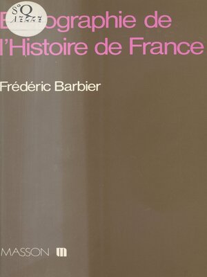cover image of Bibliographie de l'histoire de France